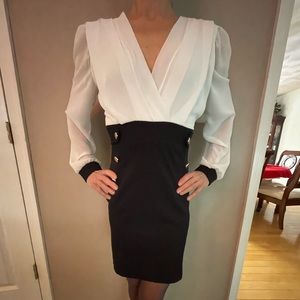 ITALIAN Black and White evening dress